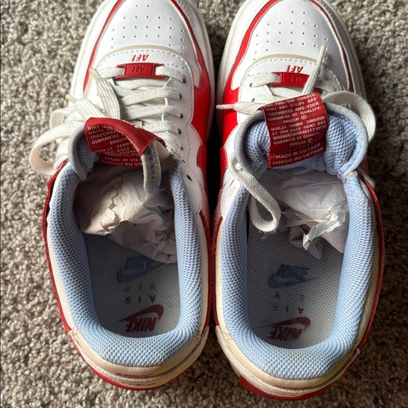 Nike Air Force 1 Shoes; Size 8.5, Red, White, and Blue - Picture 6 of 7